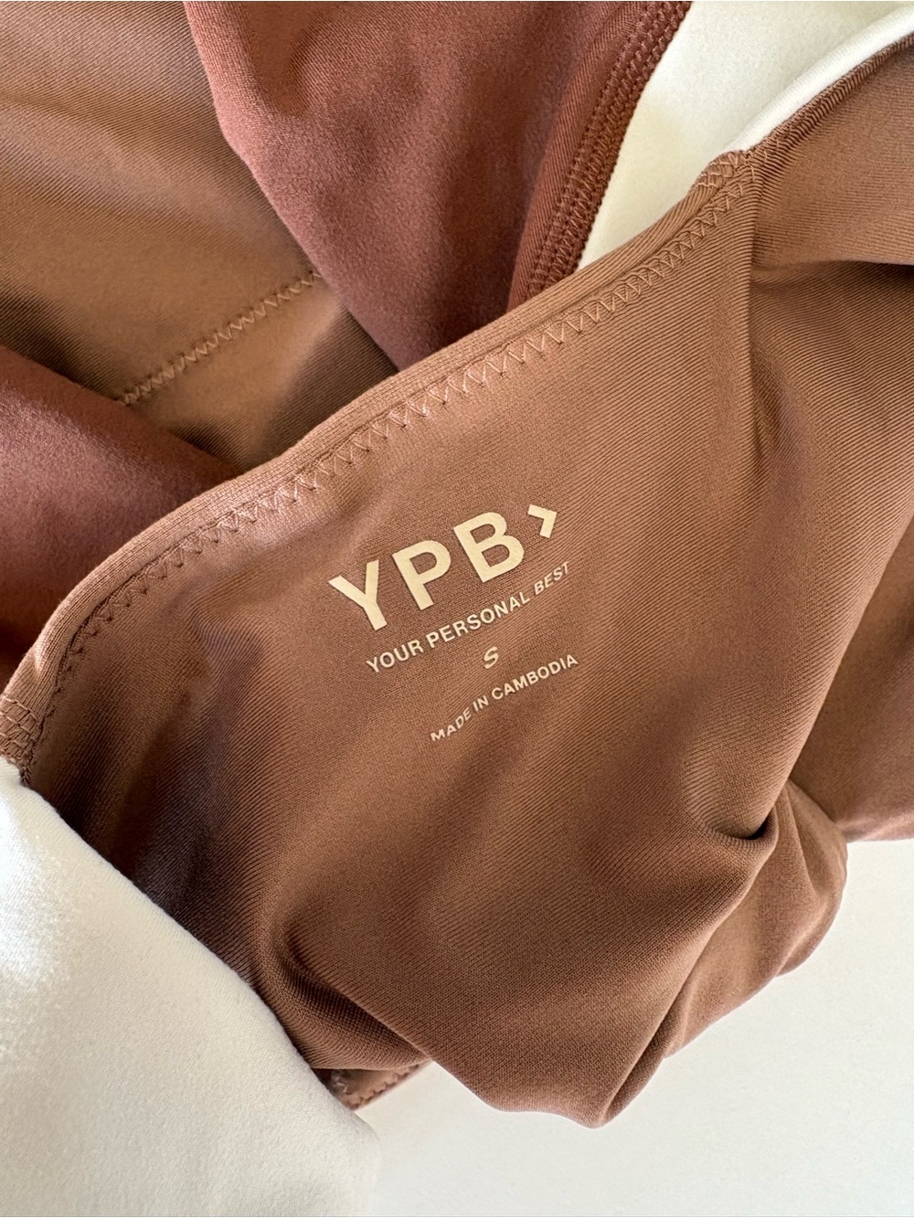 NWT Abercrombie YPB Legging and Sports Bra Set Brown Size Small - Picture 9 of 9